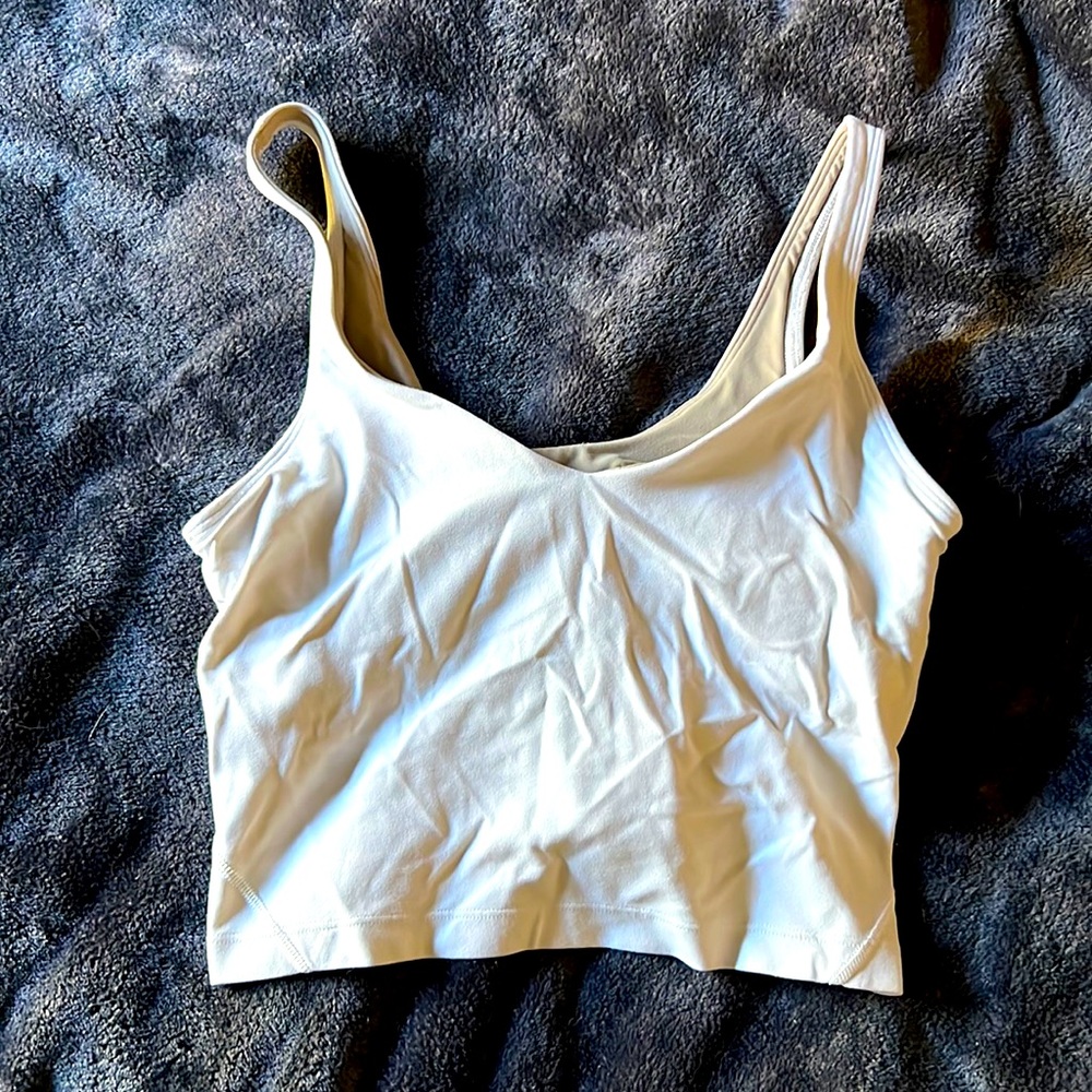 Lululemon (Align) Gently worn, white crop athletic tank.